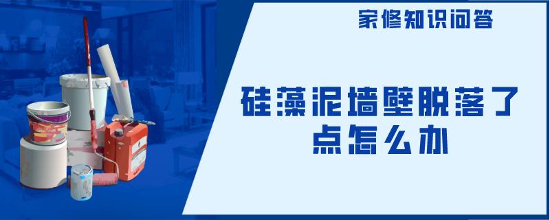 硅藻泥墙壁脱落了点怎么办